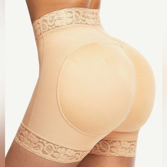 High Waist Lace Silicone Shorts Daily Use Shapewear Underwear Compression - Picture 3 of 11